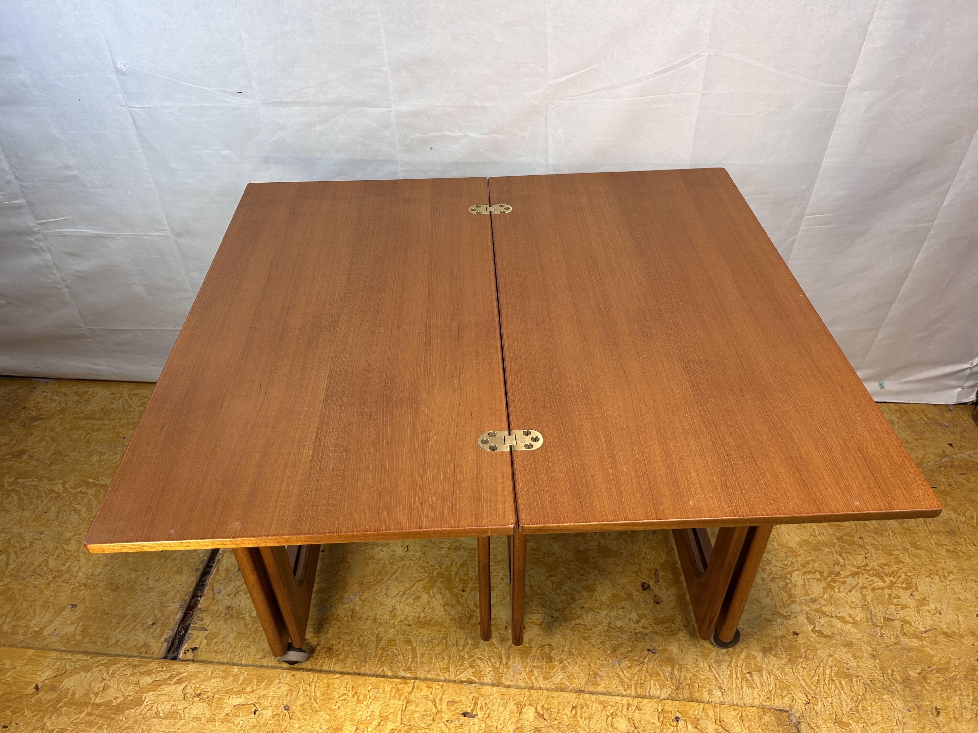 Retro vintage mid-century teak coffee table, 1960s. Tristor Danish Design
