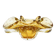 Murano bowl Archimede Seguso Bullicante Sommerso Yellow Gold