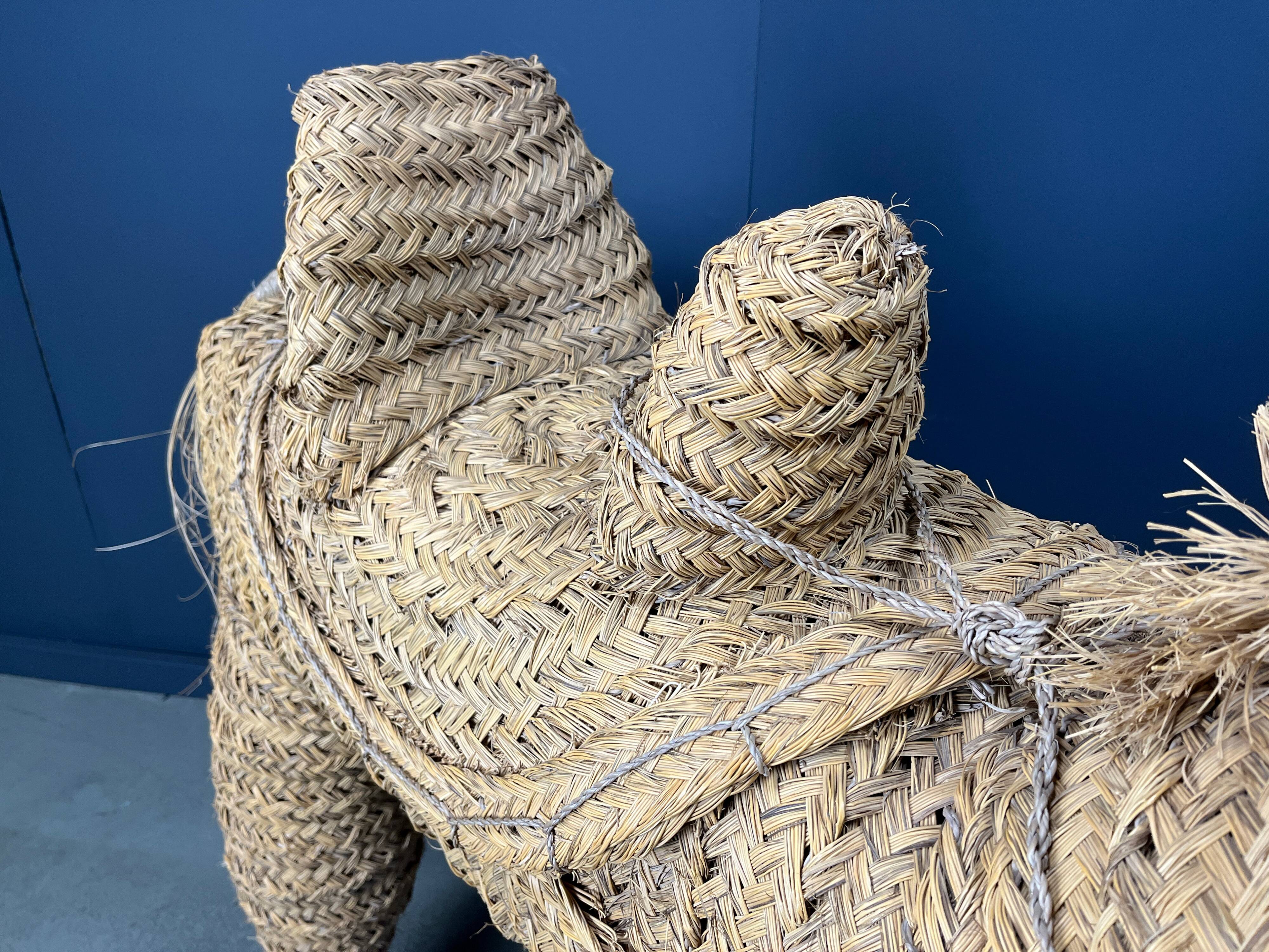 Vintage Spanish straw life size pony/horse, 1960s