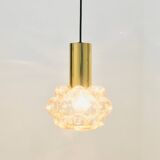 Mid-Century Modern Amber Bubble Glass Ceiling Light by Helena Tynell for Limburg, Germany, 1960s