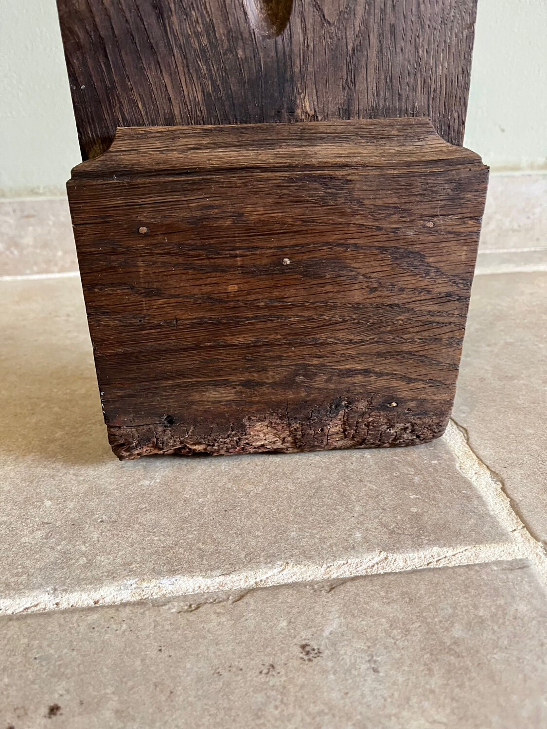 Antique wooden fireplace mantel