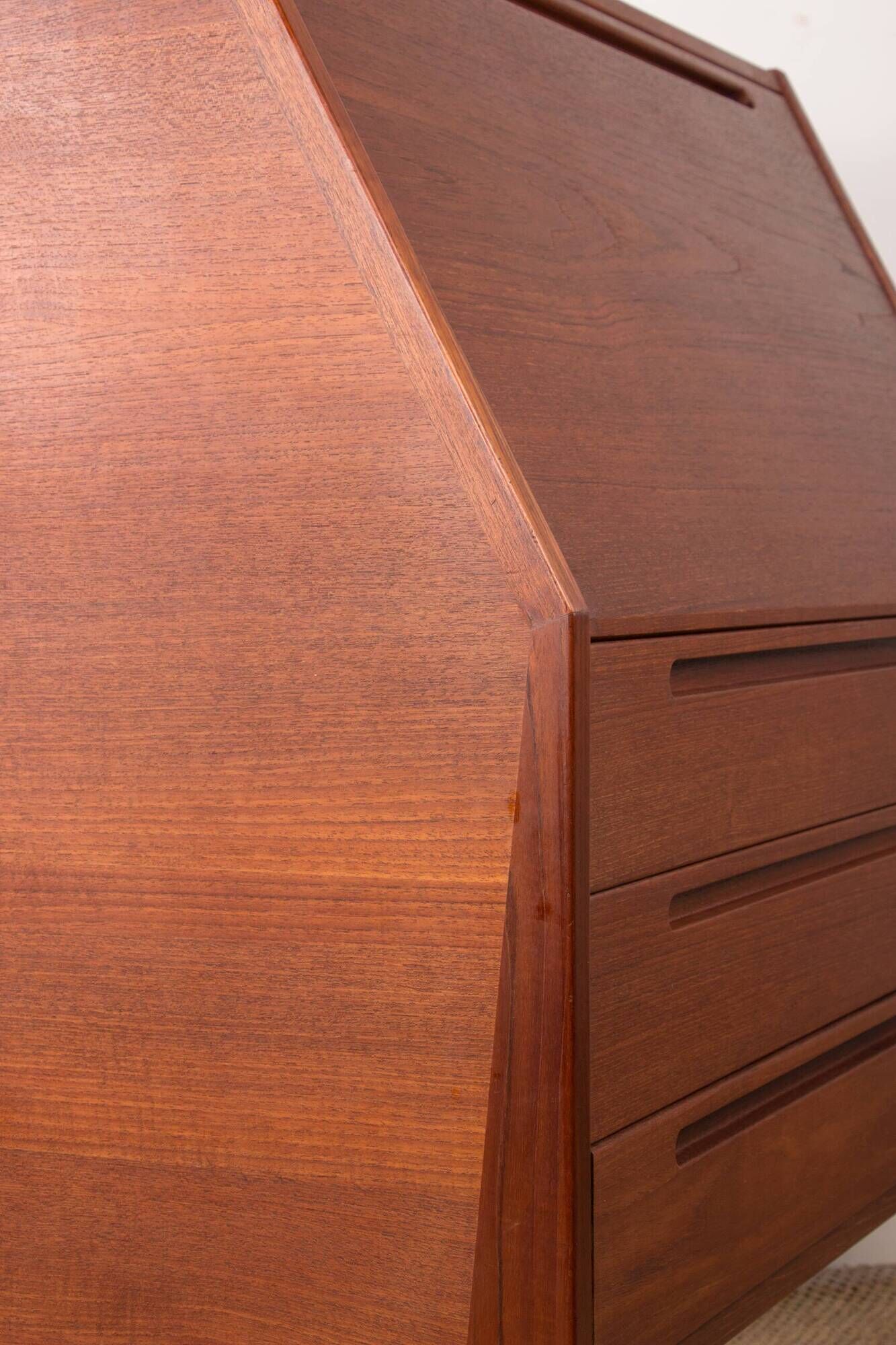 Danish Teak Secretary Desk by Kai Kristiansen for HJN Mobler 1960.