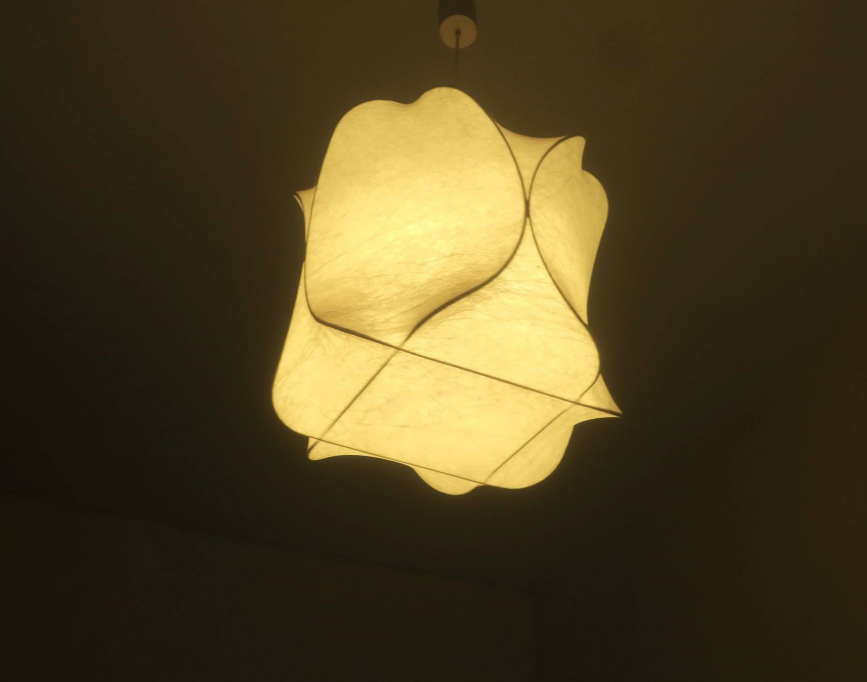 Cocoon pendant light Achille Castiglione attr., Italy 1960s