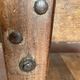 Vintage industrial servant in Teck wood and steel