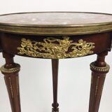 Side table Napoleon III wooden decorated with bronze