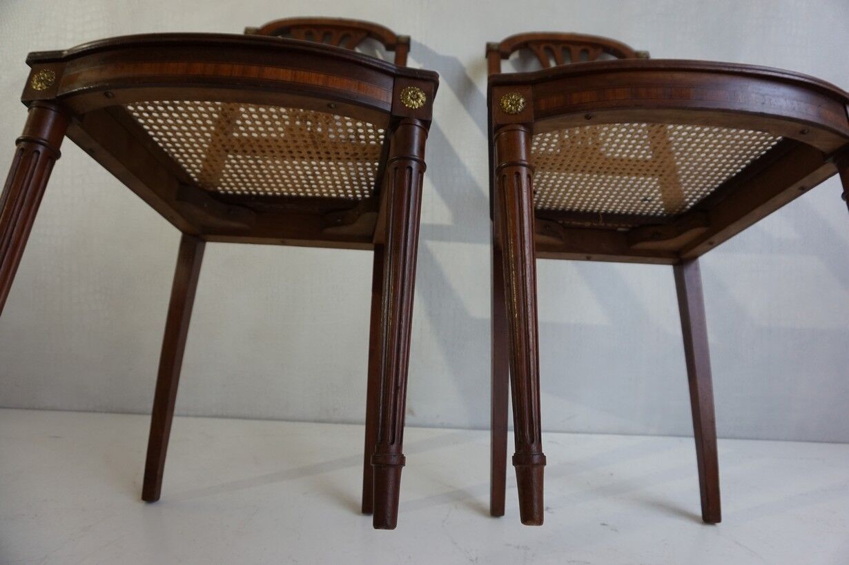Pair of Louis XVI chairs circa 1870