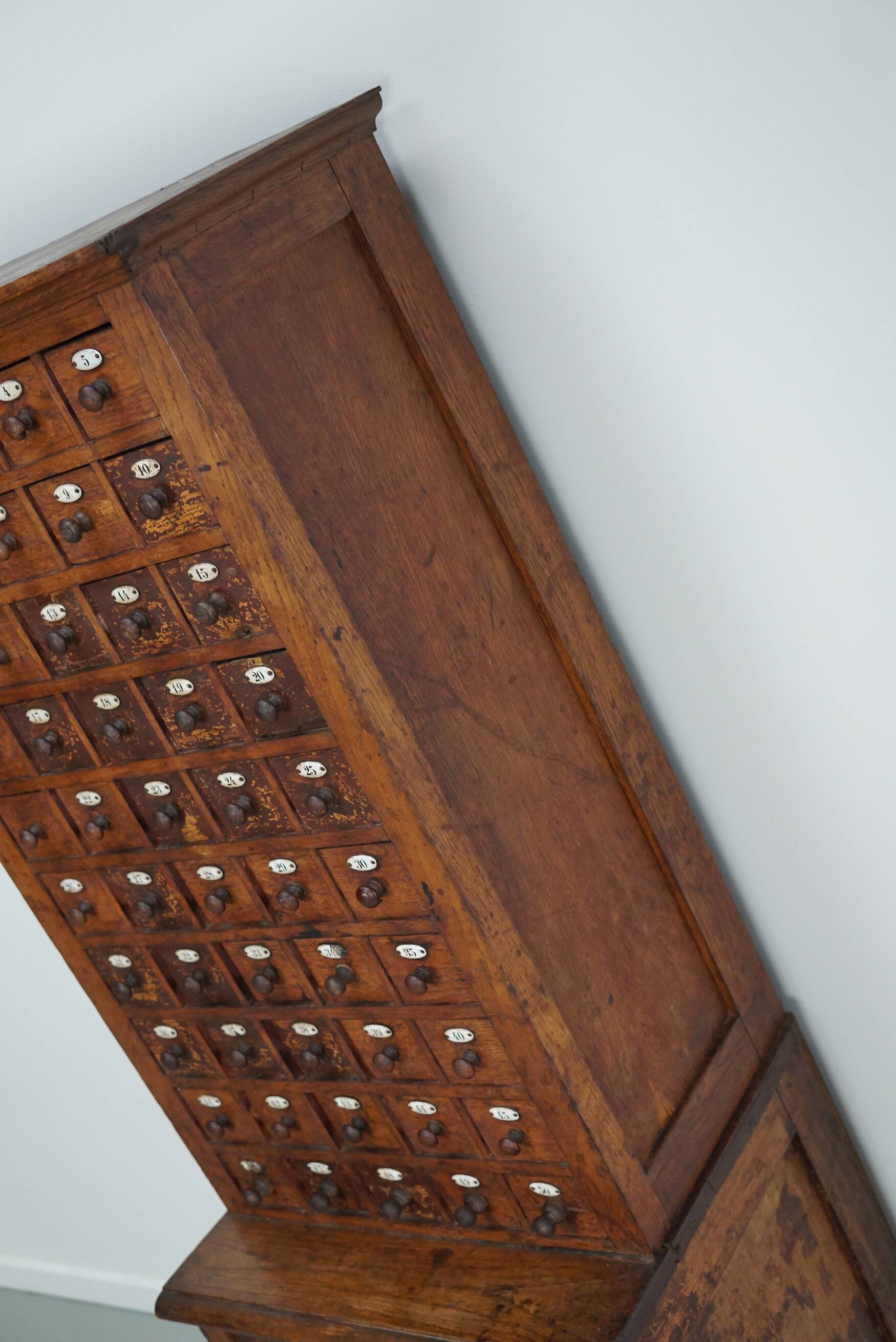 Jeweller's / Watchmaker's Cabinet in French Oak, Early 20th Century