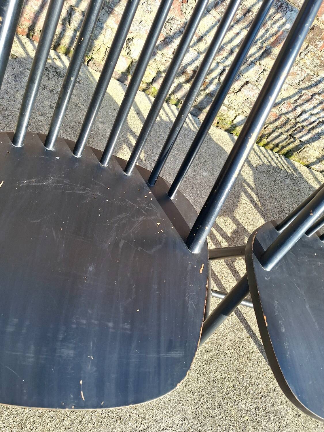 Set of 5 vintage Scandinavian chairs, antique seating furniture