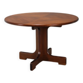 Vintage round table in exotic wood veneer, design, Italy, 1960s