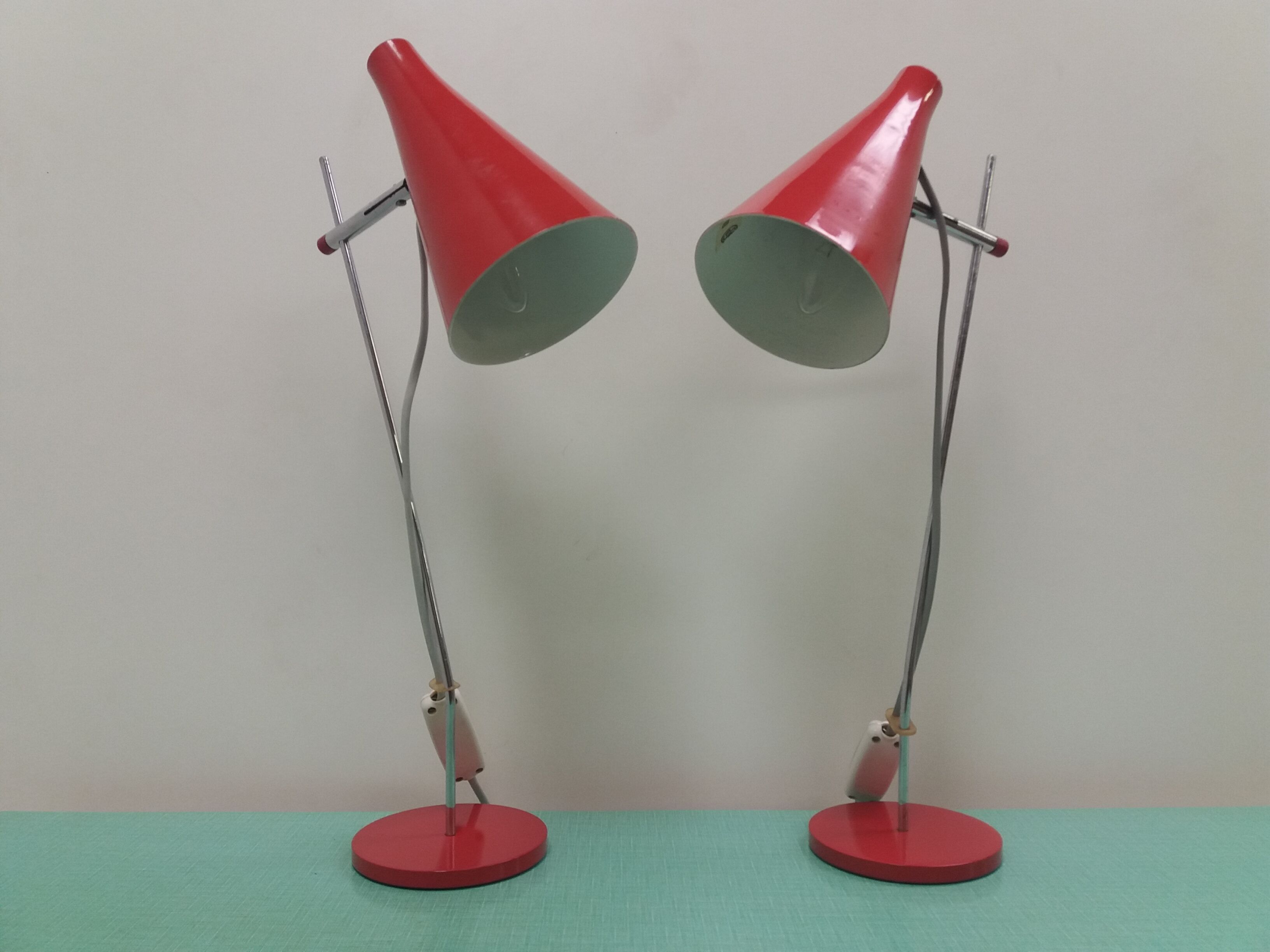 Lampes de table du milieu du siècle par Josef Hůrka pour Napako 1960