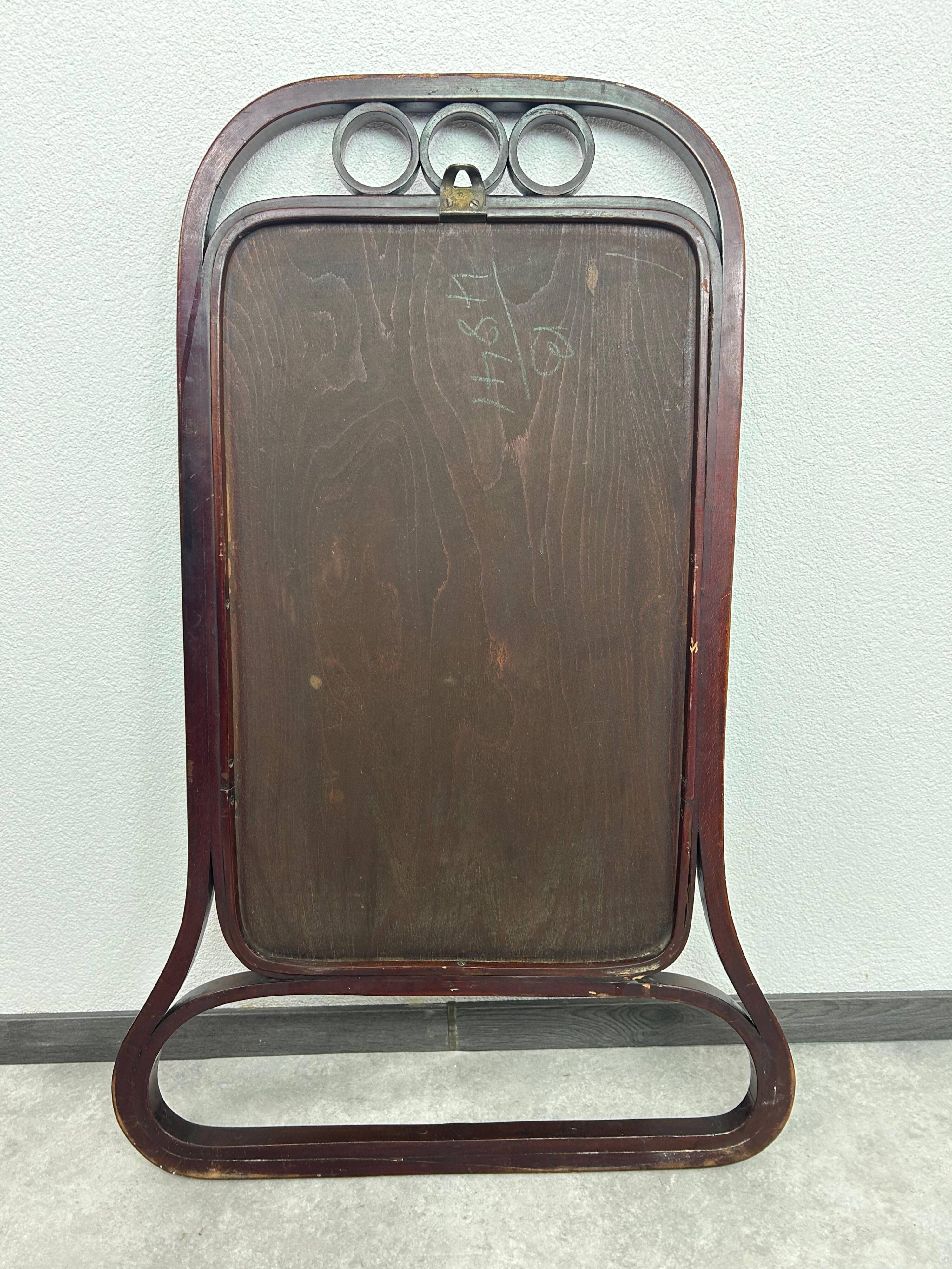 Extremely rare secessionist mirror no. 1148 by Gustav Siegel for J&J Kohn