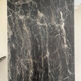 Set of 2 pull-out tables in black/grey marble