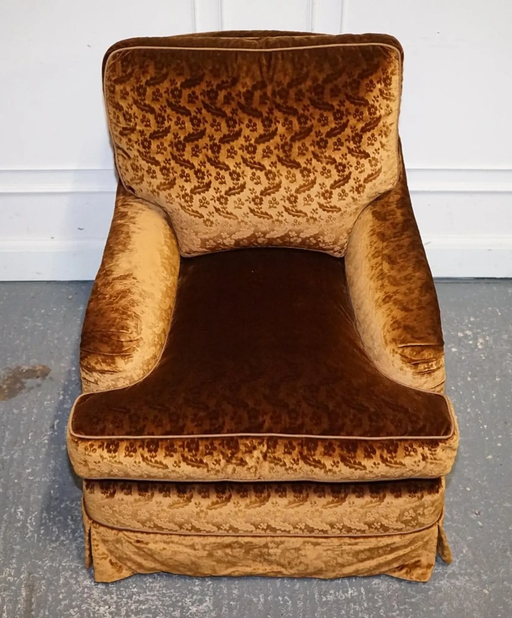 Connaught Vintage Velvet Armchairs by Dudgeon London, Set of 2
