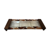 Teak and glass aperitif tray, 1970