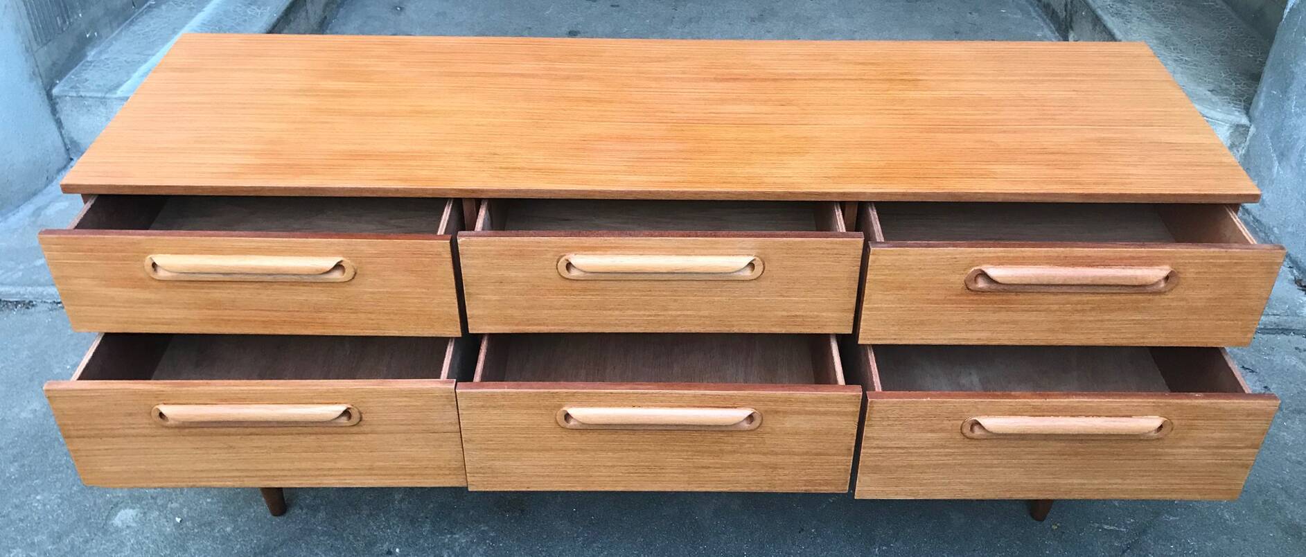 Teak enfilade, Schreiber edition from the 1960s/70s.