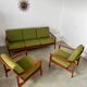 Living room set sofa armchair coffee table Scandinavian design 60s Swedish vintage teak