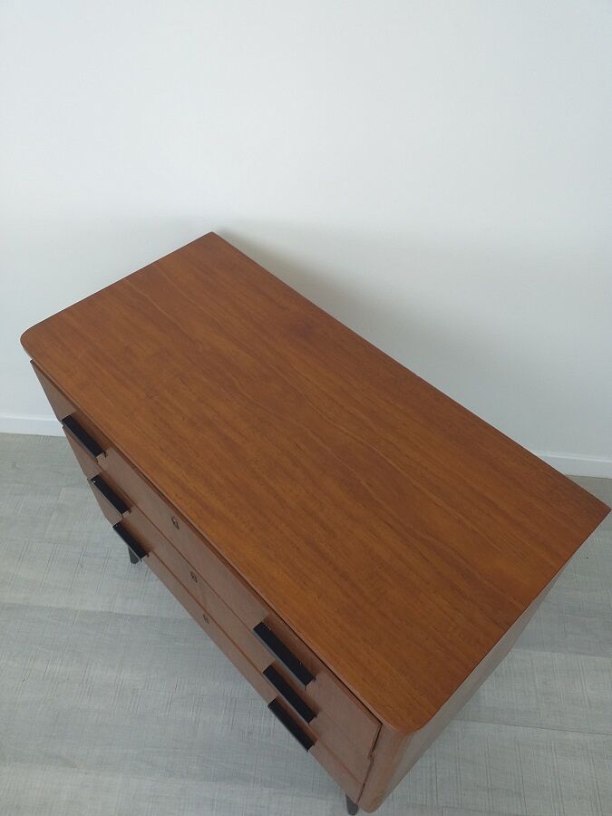 Scandinavian dresser 60s teak vintage compass feet