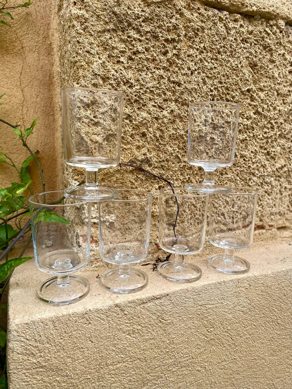 Luminarc stemmed glasses