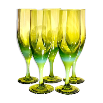 5 champagne glasses set of 5