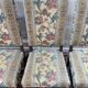 Suite de 4 Louis XIII os de mouton tissu fleurs