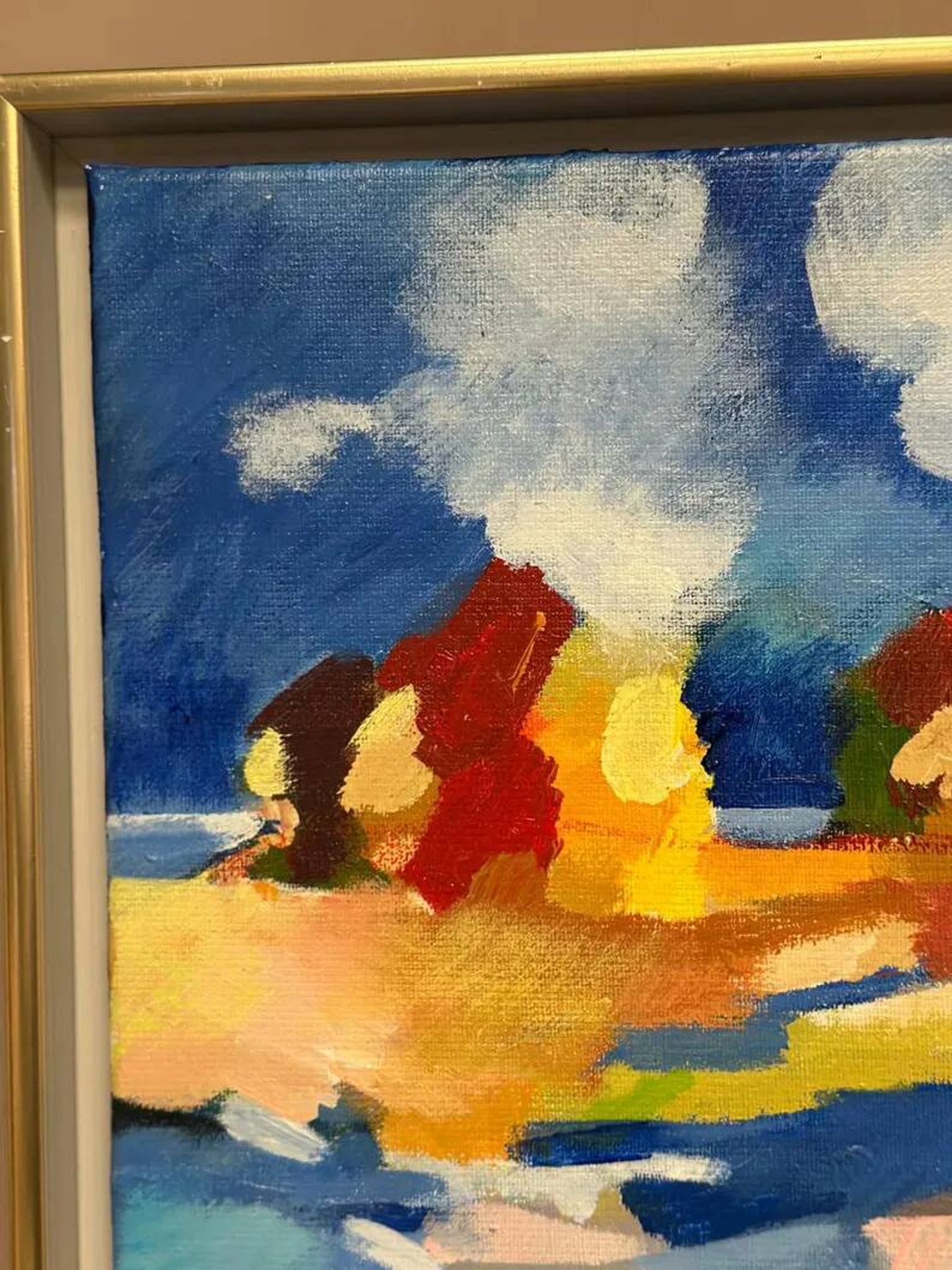 Original Swedish Oil on Canvas – “The Wandering Poet” by Anita Fröding – Signed – Vintage and Framed – 39 × 31 cm (15.4" × 12.2")