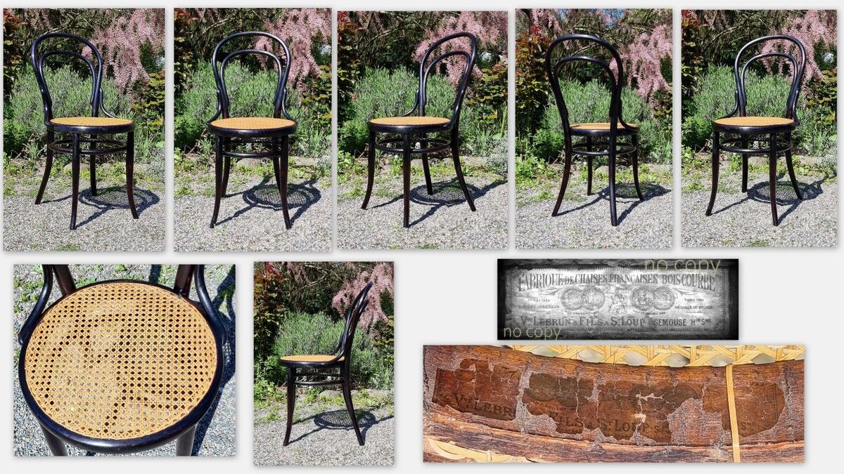 Bistro chair n°14 Veuve Lebrun from 1895 ca