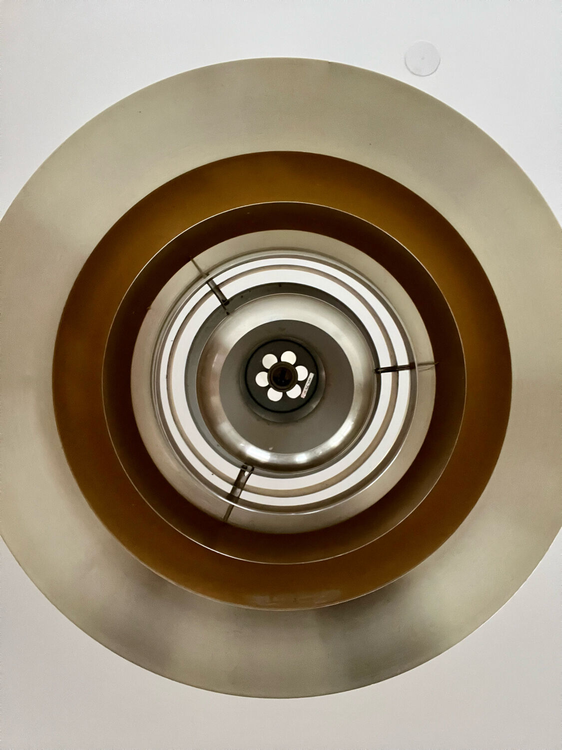 Old Scandinavian design suspension lamp Preben Fabricius and Jørgen Kastholm for Nordisk Solar vintage