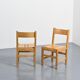 Pair of pine chairs, Maison Regain, France, circa 1970.