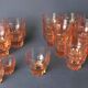 Lot de 27 Verres rosaline Art Déco