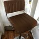 Bar chair stool in brown Skaï