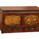 Tibetan wooden chest with polychrome decoration XIXEme