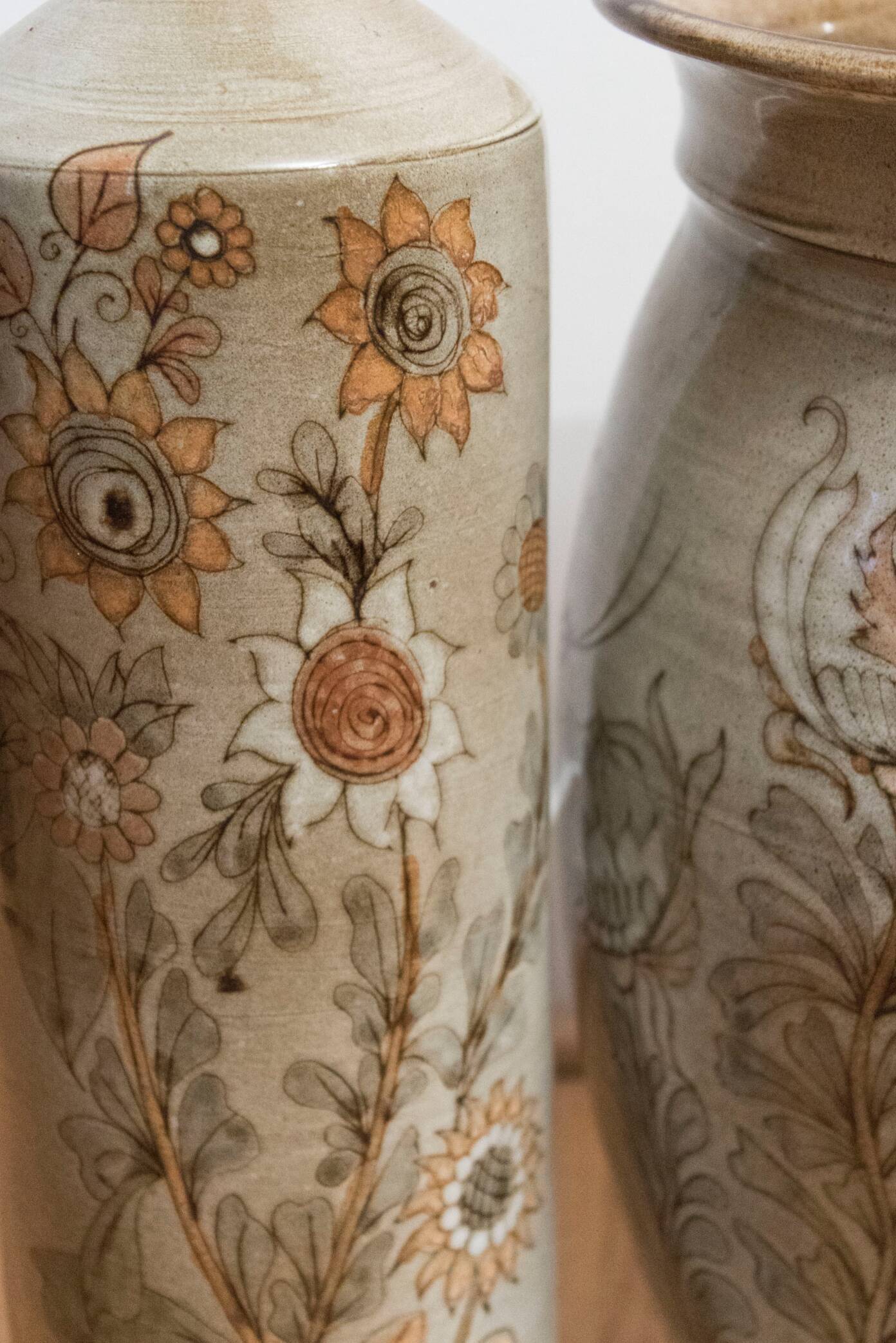 Vases from the 70s signed Michel Bailly