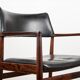 Danish Rosewood and Leather Office Chair by Erik Worts 1960.