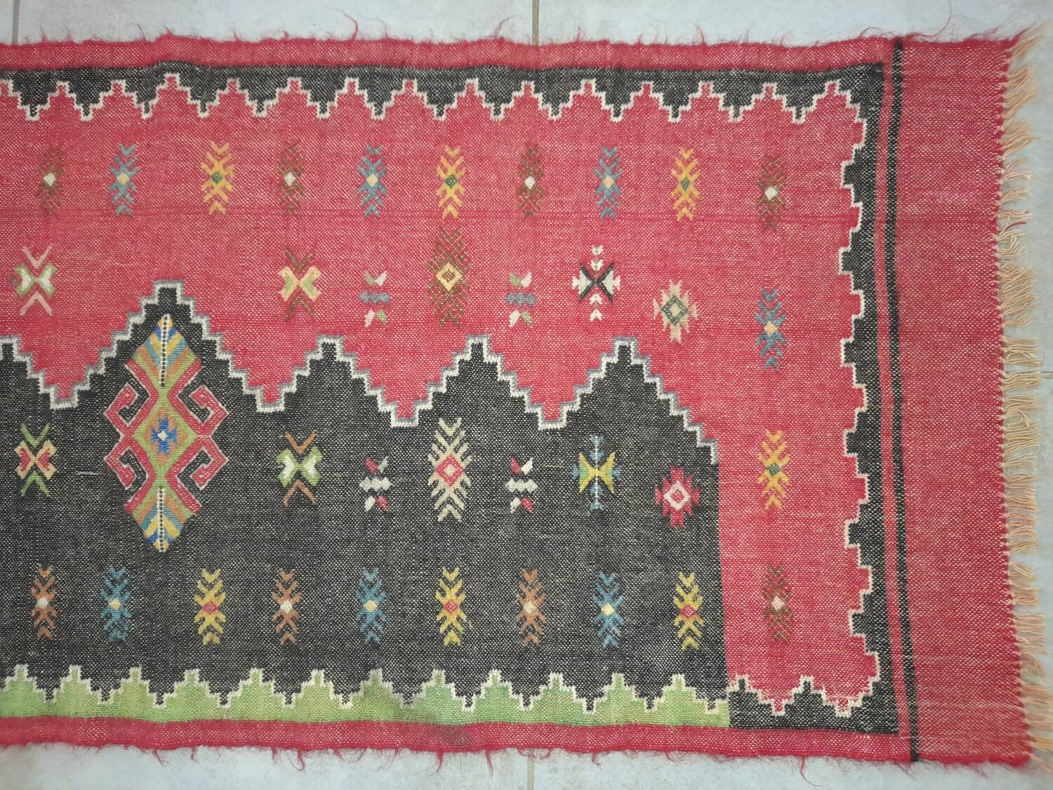 Soumak Kilim Rug 140 x 96 cm antique Handwoven Shahsavan
