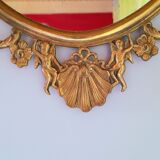 Baroque brass mirror.
