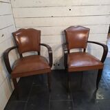 Pair of 1950s moustache-style bridge glasses