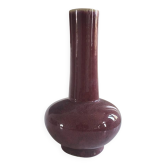 High-necked globular porcelain vase "oxblood"