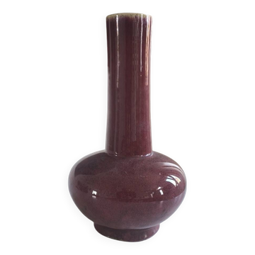 High-necked globular porcelain vase "oxblood"