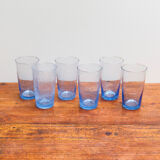 Biot blue water glasses, set of 6