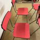 Set of 4 chairs in red formica