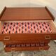 Commode vintage teck vernis 1970