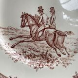 Flat plates iron earth hunting scene vieillard