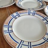 Set of 6 vintage longwy plates