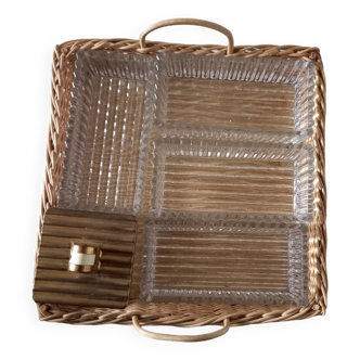 Vintage aperitif service tray