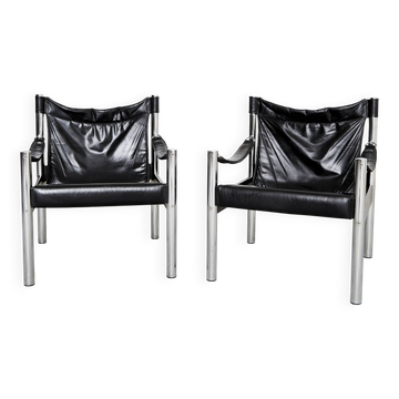 Pair Börje Johanson Safari Chairs for Johanson Design