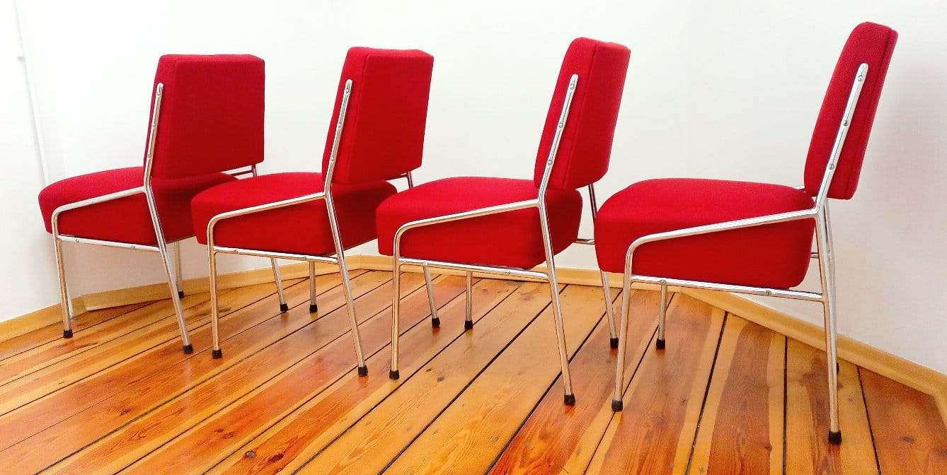 A set of four chairs designed by Hynek Gottwald, Czechoslovakia, Bauhaus