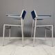 Minimalist Metal and Plywood Stackable Armchairs by Gijs Van Der Sluis, Set of 6