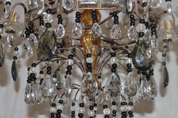 Lustre à pampilles 8 bras de lumières