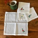 Embroidered linen towels