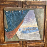 Vintage painting of the Tour de Paris in oil.